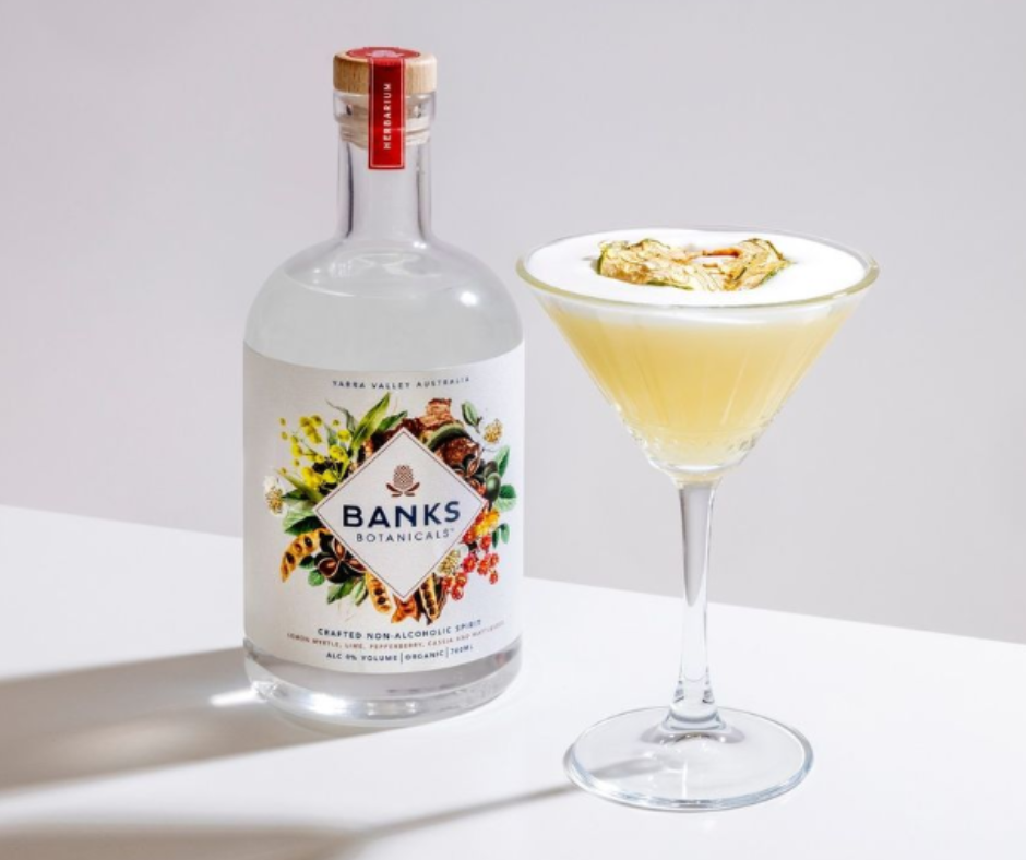 Banks Botanicals alcohol-free gin. Banks Botanicals non-alcoholic Spirit is zero-alcohol (0% ABV), sugar-free, vegan and gluten-free. Shop with confidence at High Vibes Drinks, the alcohol-free specialist in Warrandyte, Melbourne. Award winning and best low and no alcohol drinks. Banks Botanicals offer sophisticated, non-alcoholic, sugar-free, vegan, gluten-free options to love what you drink. Perfect non-alcoholic drink when pregnant or baby shower. Perfect for non-alcoholic cocktails and corporate events.