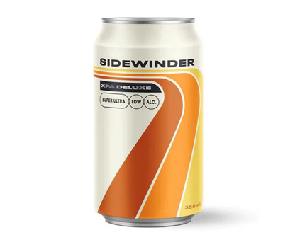 Sidewinder XPA non-alcoholic beer. Sidewinder XPA tropical, bitter and refreshing brew is full of scrumptious pineapple, peach and citrus notes, with a beautifully bitter.  Five star customer reviews for alcohol-free beer. Refreshing non-alcoholic beer for athletes, marathon runners and healthy living. Buy from High Vibes Drinks, the alcohol-free specialist in Warrandyte, Melbourne. Shop with confidence with our award-winning non-alcoholic beers and premium alcohol-free beers.