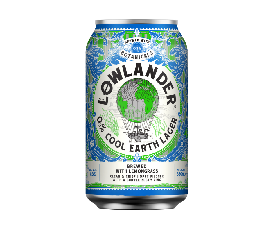 Lowlander Cool Earth Lager Non-Alcoholic Beer