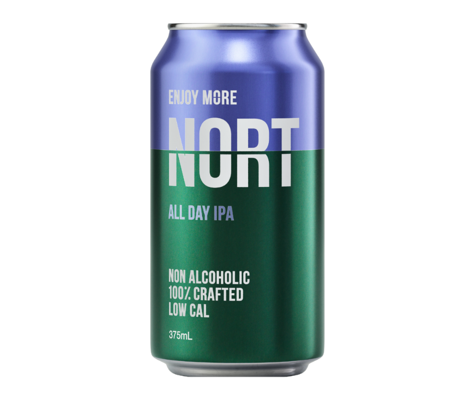 Nort All Day IPA non-alcoholic Beer. Nort All Day IPA has lashings of citrus and grapefruit and a considered malt profile. Nort All Day IPA is an award-winning non-alcoholic brewery that naturally non-alcoholic beer. Refreshing non-alcoholic beer for athletes, marathon runners and healthy living. Buy from High Vibes Drinks, the alcohol-free specialist in Warrandyte, Melbourne. Shop with confidence with our award-winning non-alcoholic beers and premium alcohol-free beers. 99% sugar free, low-calorie